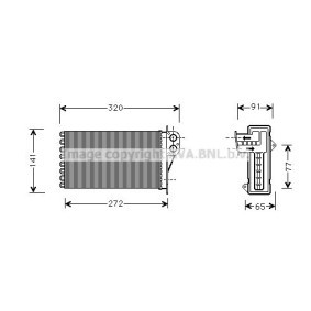 Wärmetauscher, Innenraumheizung von AVA COOLING SYSTEMS PE6356