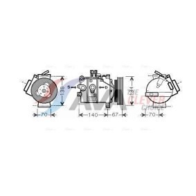 Klimakompressor für MITSUBISHI von AVA COOLING SYSTEMS