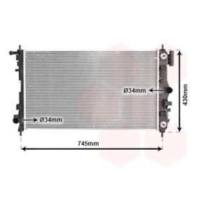 Kjøp Radiator, motorkjøling av VAN WEZEL 37002470 til den lave prisen 2379,04 NOK