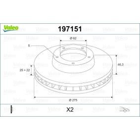 Comprar Disco de freno de VALEO 197151 a bajo precio de 541,10 €