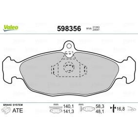 Comprar Juego de pastillas de freno de VALEO 598356 a bajo precio de 30,88 €