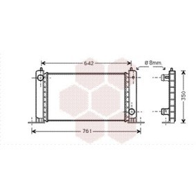 Achetez des Radiateur du moteur VAN WEZEL 17002251 à prix pour 136,01 €