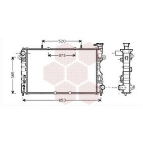 Achetez des Radiateur du moteur VAN WEZEL 07002107 à prix pour 281,13 €