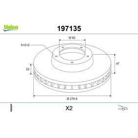 Osta Jarrulevy VALEO:llä 197135 edullisesti hintaan 199,53 €