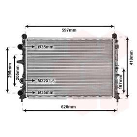 Achetez des Radiateur du moteur VAN WEZEL 17002066 à prix pour 143,66 €