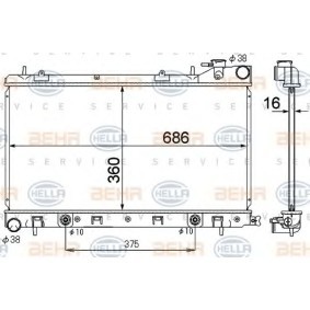Kühler, Motorkühlung 8MK 376 790-271 für SUBARU
