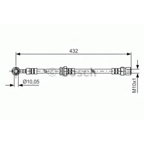 Compre Tubo flexível de travão da BOSCH 1 987 481 383 a um preço baixo por 15,07 €