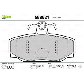 Acquista Kit pastiglie freni da VALEO 598621 a buon mercato per soli 24,82 €