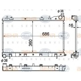 Kühler, Motorkühlung 8MK 376 790-281 für SUBARU