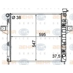 Kühler, Motorkühlung 8MK 376 790-091 für JEEP