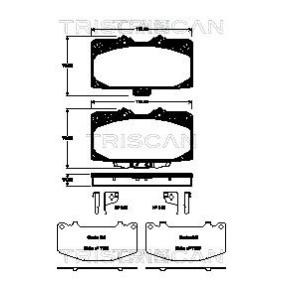 Bremsbeläge von TRISCAN 8110 68181