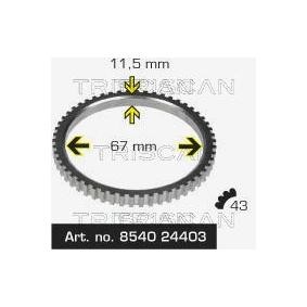 Comprar Anillo sensor, ABS de TRISCAN 8540 24403 a bajo precio de 5,30 €