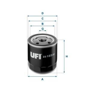 Acquista Filtro olio da UFI 23.103.00 a buon mercato per soli 5,08 €