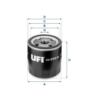 Acquista Filtro olio da UFI 23.299.00 a buon mercato per soli 5,43 €