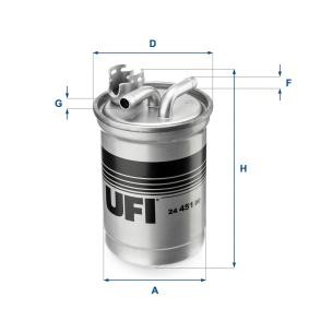 Compre Filtro de combustível da UFI 24.451.00 a um preço baixo por 18,56 €