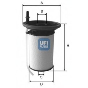 Compre Filtro de combustível da UFI 26.046.00 a um preço baixo por 34,08 €