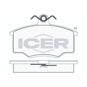 Acquista Kit pastiglie freni da ICER 180865 a buon mercato per soli 20,83 €