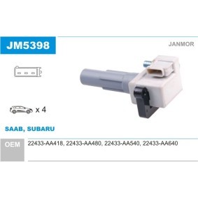 Comprar Bobina de encendido de JANMOR JM5398 a bajo precio de 67,44 €