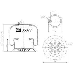 Acquista Soffietto, Sospensione pneumatica da FEBI BILSTEIN 35877 a buon mercato per soli 114,64 €