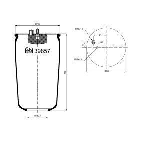 Acquista Soffietto, Sospensione pneumatica da FEBI BILSTEIN 39857 a buon mercato per soli 86,61 €