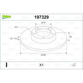 Comprar Disco de freno de VALEO 197329 a bajo precio de 70,19 €