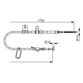 Compre Cabo de aço, travão de estacionamento da BOSCH 1 987 482 351 a um preço baixo por 46,43 €
