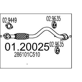 Compre Tubo de escape da MTS 01.20025 a um preço baixo por 56,30 €
