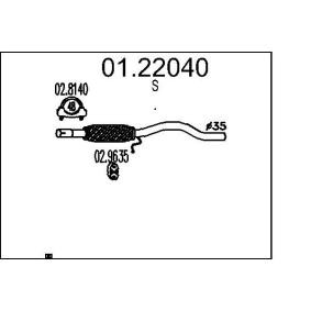 Abgasrohr 01.22040 FIAT SEICENTO von MTS