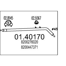 Abgasrohr 01.40170 FIAT PUNTO von MTS