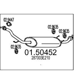 Mittelschalldämpfer 01.50452 KIA SORENTO von MTS