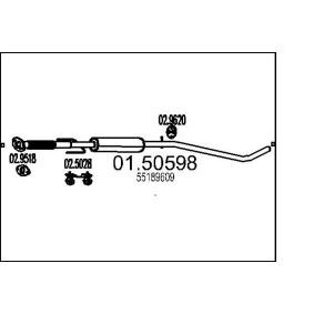 Mittelschalldämpfer 01.50598 FIAT BRAVO von MTS