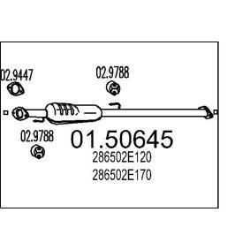 Mittelschalldämpfer 01.50645 KIA von MTS