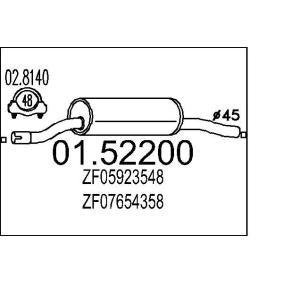 Vorschalldämpfer 01.52200 FIAT von MTS