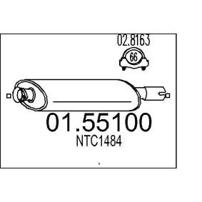 Mittelschalldämpfer von MTS 01.55100