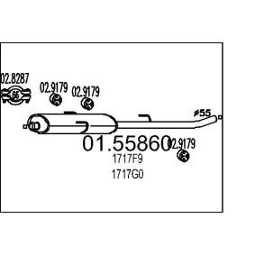 Mittelschalldämpfer 01.55860 FIAT von MTS
