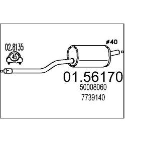 Mittelschalldämpfer 01.56170 FIAT FIORINO von MTS