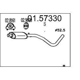 Mittelschalldämpfer 01.57330 FIAT BRAVO von MTS