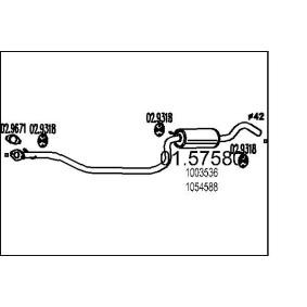 Mittelschalldämpfer 01.57580 MAZDA von MTS