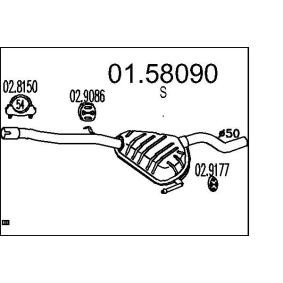 Mittelschalldämpfer 01.58090 FIAT BRAVA von MTS