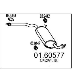 Endschalldämpfer 01.60577 KIA SEDONA von MTS