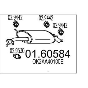 Compre Panela de escape traseira da MTS 01.60584 a um preço baixo por 932,66 €