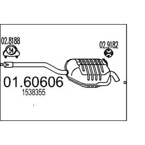 Compre Panela de escape traseira da MTS 01.60606 a um preço baixo por 154,65 €
