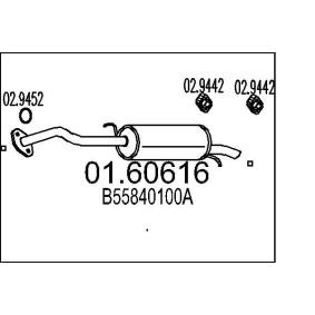 Endschalldämpfer 01.60616 MAZDA DEMIO von MTS