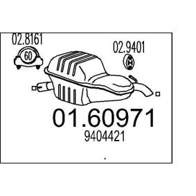 Compre Panela de escape traseira da MTS 01.60971 a um preço baixo por 932,66 €