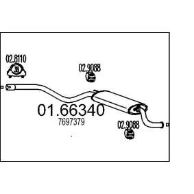 Endschalldämpfer 01.66340 FIAT CINQUECENTO von MTS