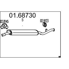 Endschalldämpfer 01.68730 FIAT TEMPRA von MTS