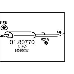 Mittelschalldämpfer 01.80770 FIAT von MTS