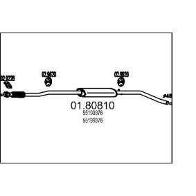 Mittelschalldämpfer 01.80810 FIAT IDEA von MTS