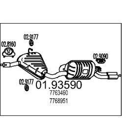 Endschalldämpfer 01.93590 FIAT BARCHETTA von MTS