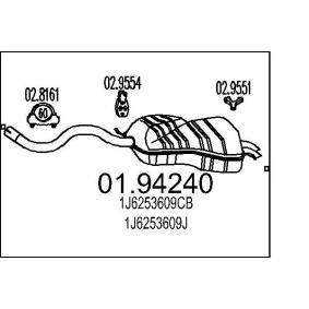 Compre Panela de escape traseira da MTS 01.94240 a um preço baixo por 123,16 €